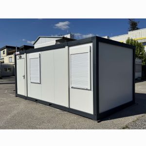 bureau de chantier 17 m² avec volets roulants